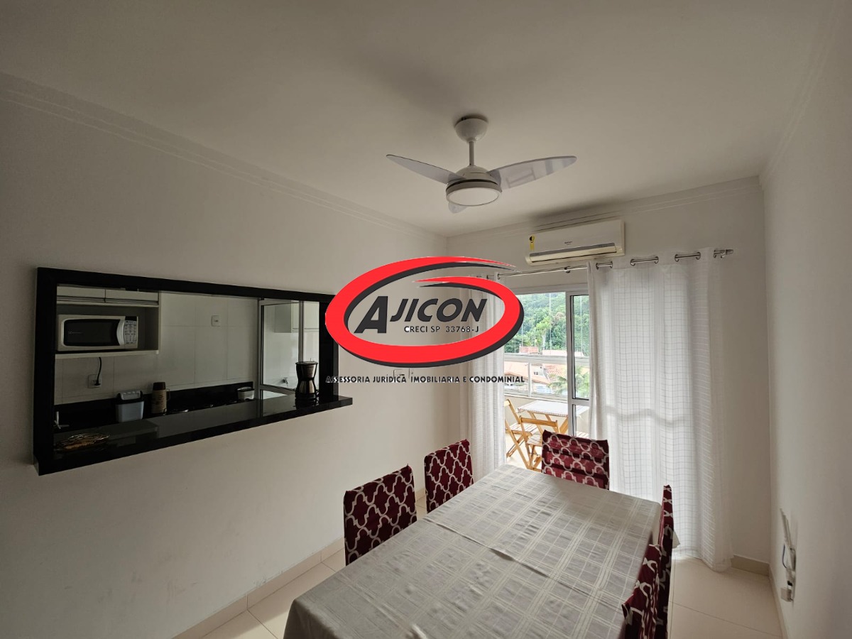 Apartamento Mobiliado com Sacada Gourmet na Praia das Toninhas, em Ubatuba/SP