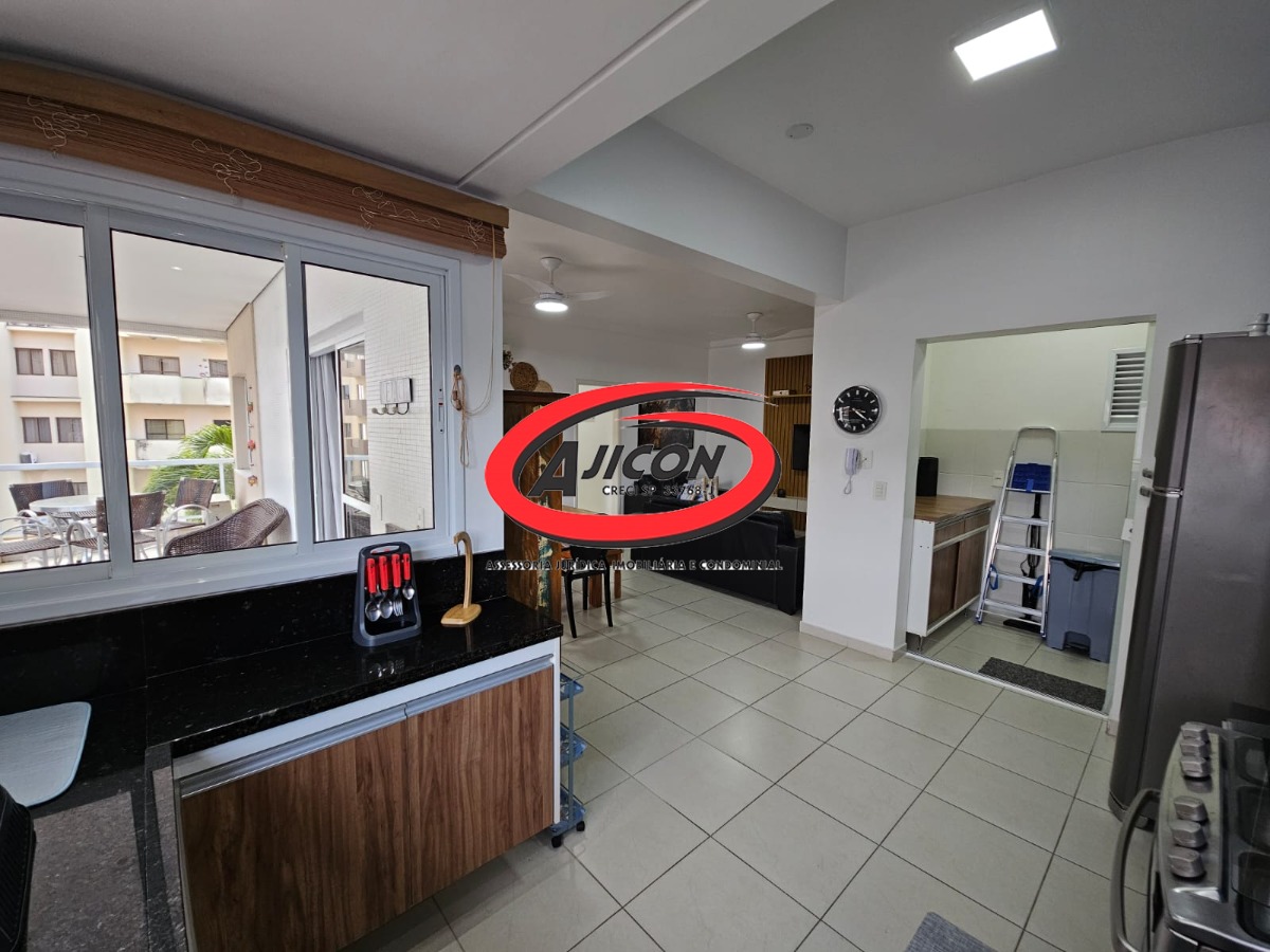 Apartamento Mobiliado c/ 03 Dormitórios e Varanda Gourmet no Itaguá, em Ubatuba/SP