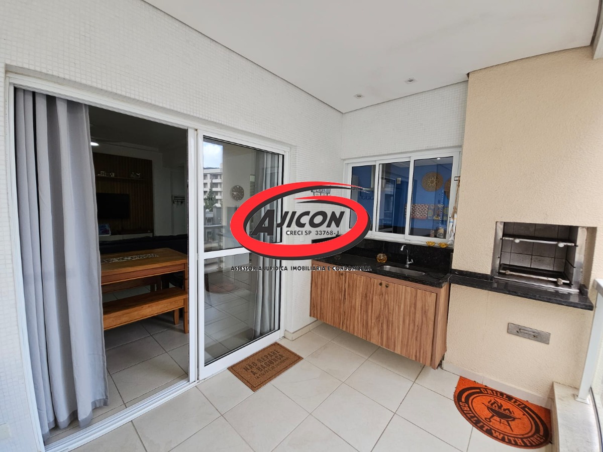 Apartamento Mobiliado c/ 03 Dormitórios e Varanda Gourmet no Itaguá, em Ubatuba/SP