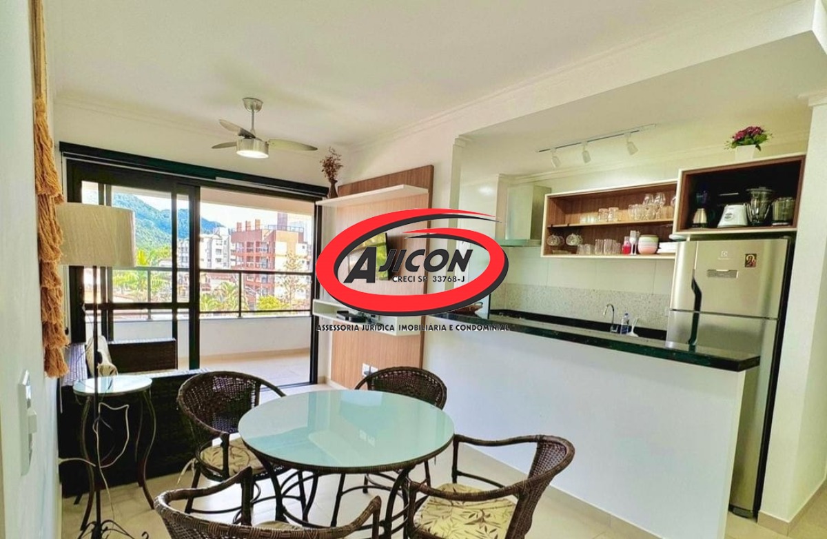 Apartamento Mobiliado com 02 Suítes e Sacada Gourmet no Bairro Itaguá, em Ubatuba/SP