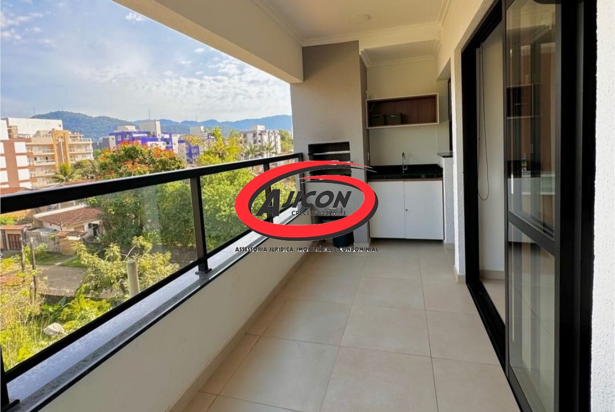 Apartamento Mobiliado com 02 Suítes e Sacada Gourmet no Bairro Itaguá, em Ubatuba/SP