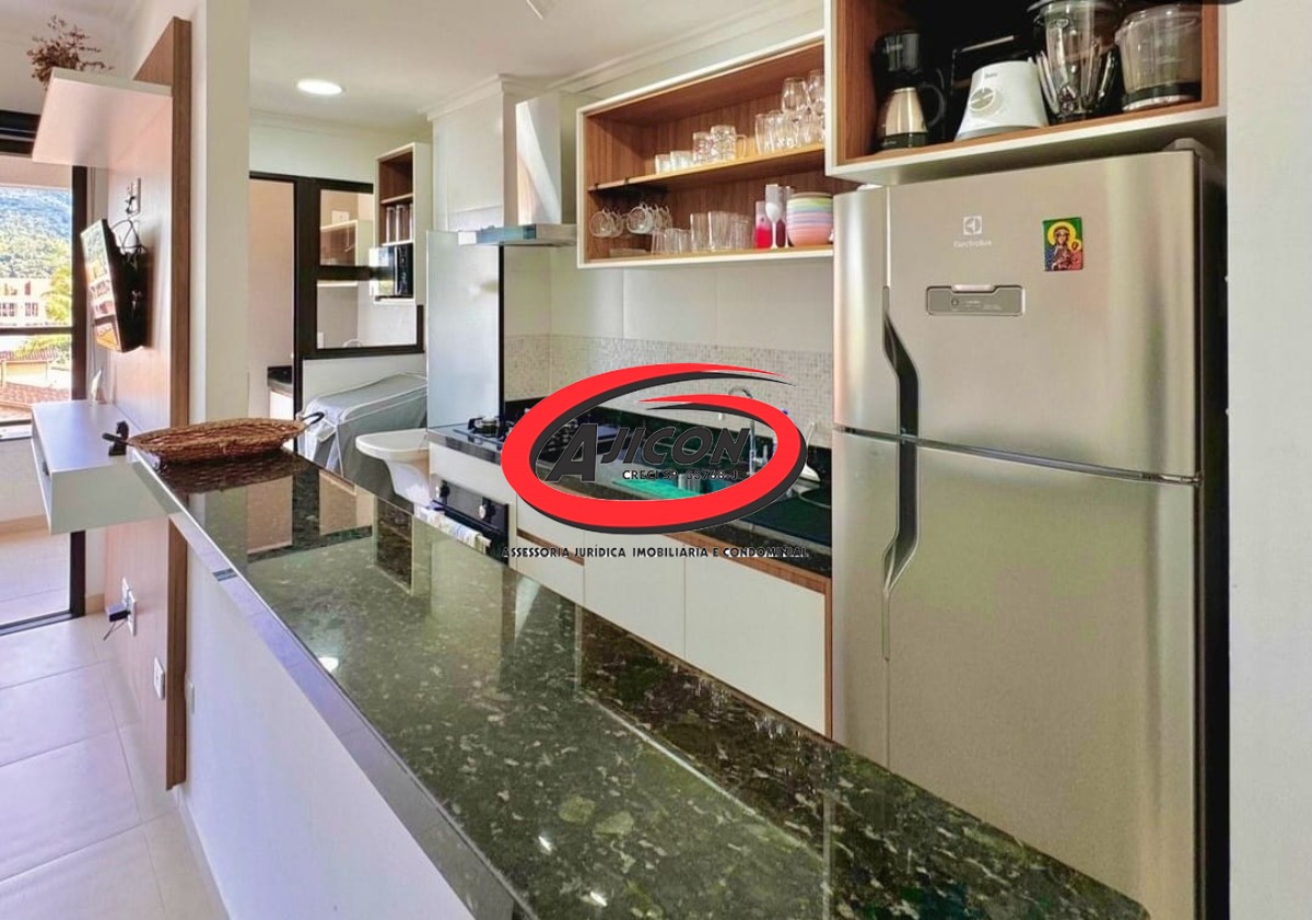Apartamento Mobiliado com 02 Suítes e Sacada Gourmet no Bairro Itaguá, em Ubatuba/SP